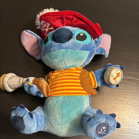 Disney Other - Disney Blue and Red Pirate Stitch Plush
